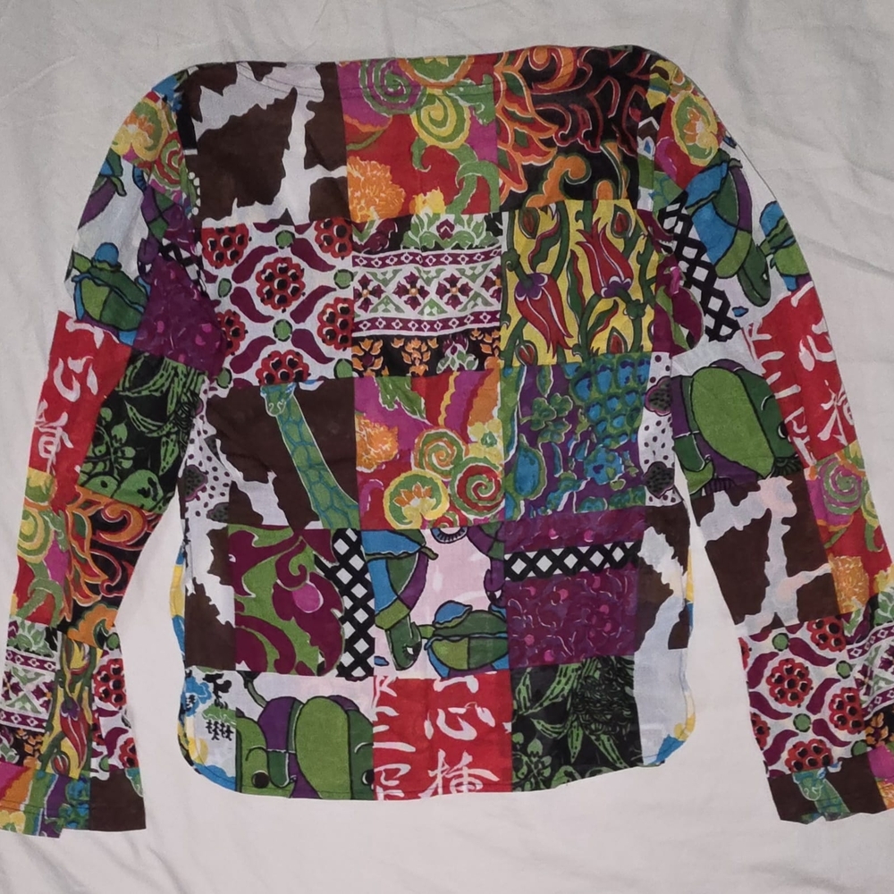 Multicolor Patchwork Blouse - Picture 2 of 6